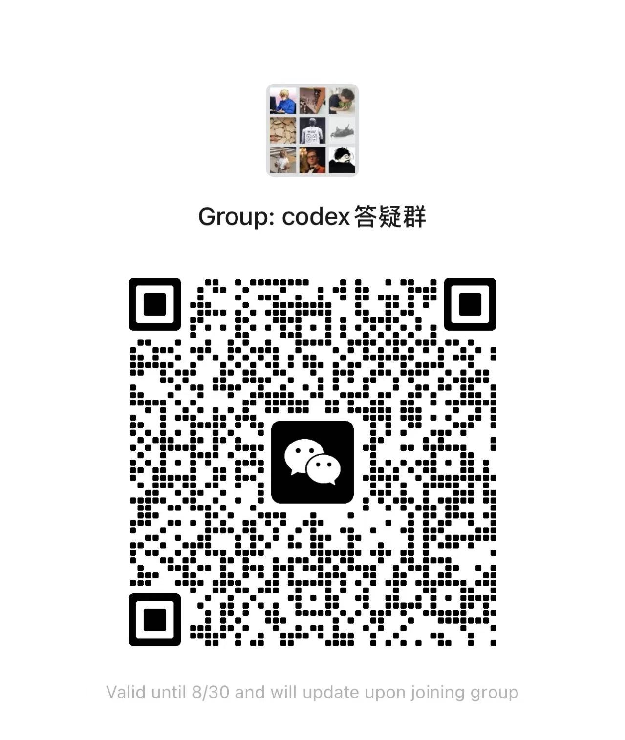 Codex 新手答疑微信群二维码
